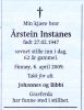 Obituary_Arstein_Instanes_2009