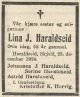 Aselina "Lina" Johannesdatter Haraldseid*