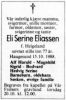Obituary_Eli_Serine_Helgeland_1988_1