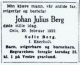 Johan Julius Johannessen Berg*