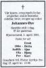 Obituary_Johannes_Olausen_Oye_1991