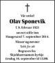 Obituary_Olav Sponevik