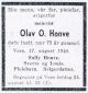 Olav Olsen Honve*
