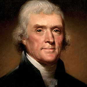 Thomas Jefferson född 13 april 1743, död 4 juli 1826. USA:s president 1801–1809